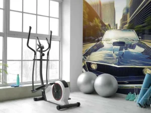 Best Donkerblauwe Amerikaanse muscle car fotobehang Kinderkamer | Transport