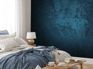 Clearance Donkerblauwe textuur fotobehang Gang | Oppervlakten
