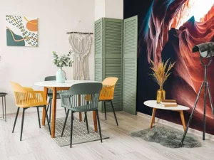 Discount Donkere grot van zandsteen fotobehang 3d