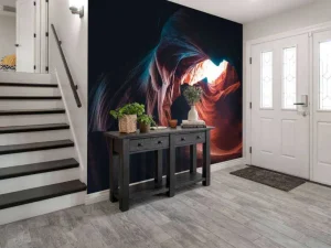 Discount Donkere grot van zandsteen fotobehang 3d