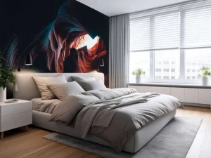 Discount Donkere grot van zandsteen fotobehang 3d