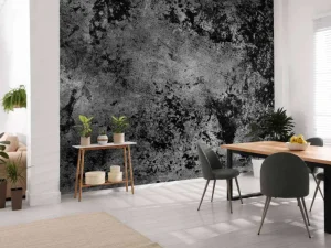Outlet Donkere muur met textuur fotobehang Woonkamer | Oppervlakten