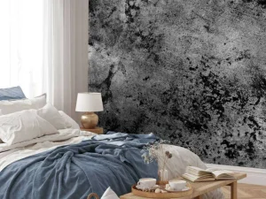 Outlet Donkere muur met textuur fotobehang Woonkamer | Oppervlakten