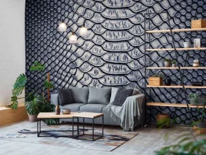 Discount Donkere slangenhuid print fotobehang Oppervlakten | Dieren