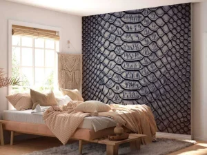 Discount Donkere slangenhuid print fotobehang Oppervlakten | Dieren