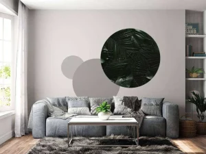 Clearance Donkergroene Tropische Bladeren fotobehang Bloemen