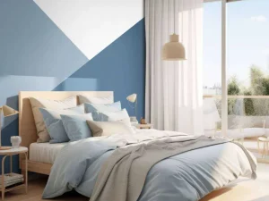 New Driehoeken in blauwtinten Kinderkamer