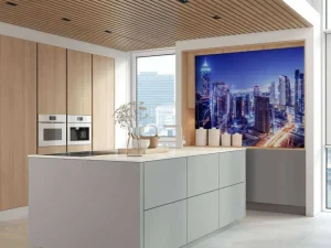 Clearance Dubai met een blauw effect fotobehang Architectuur