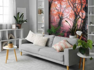 Online Een sprookjesbos fotobehang Bloemen