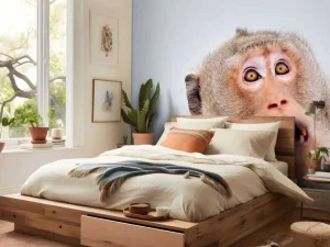Discount Een verrast aapje fotobehang Dieren