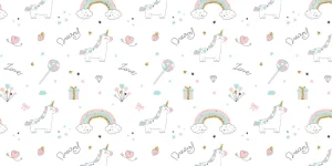 Outlet Eenhoorns, regenbogen en glitters Kinderkamer | Dieren