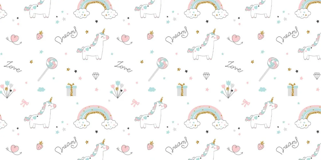 eenhoorns_regenbogen_en_g_0.webp Outlet Eenhoorns, regenbogen en glitters Kinderkamer | Dieren