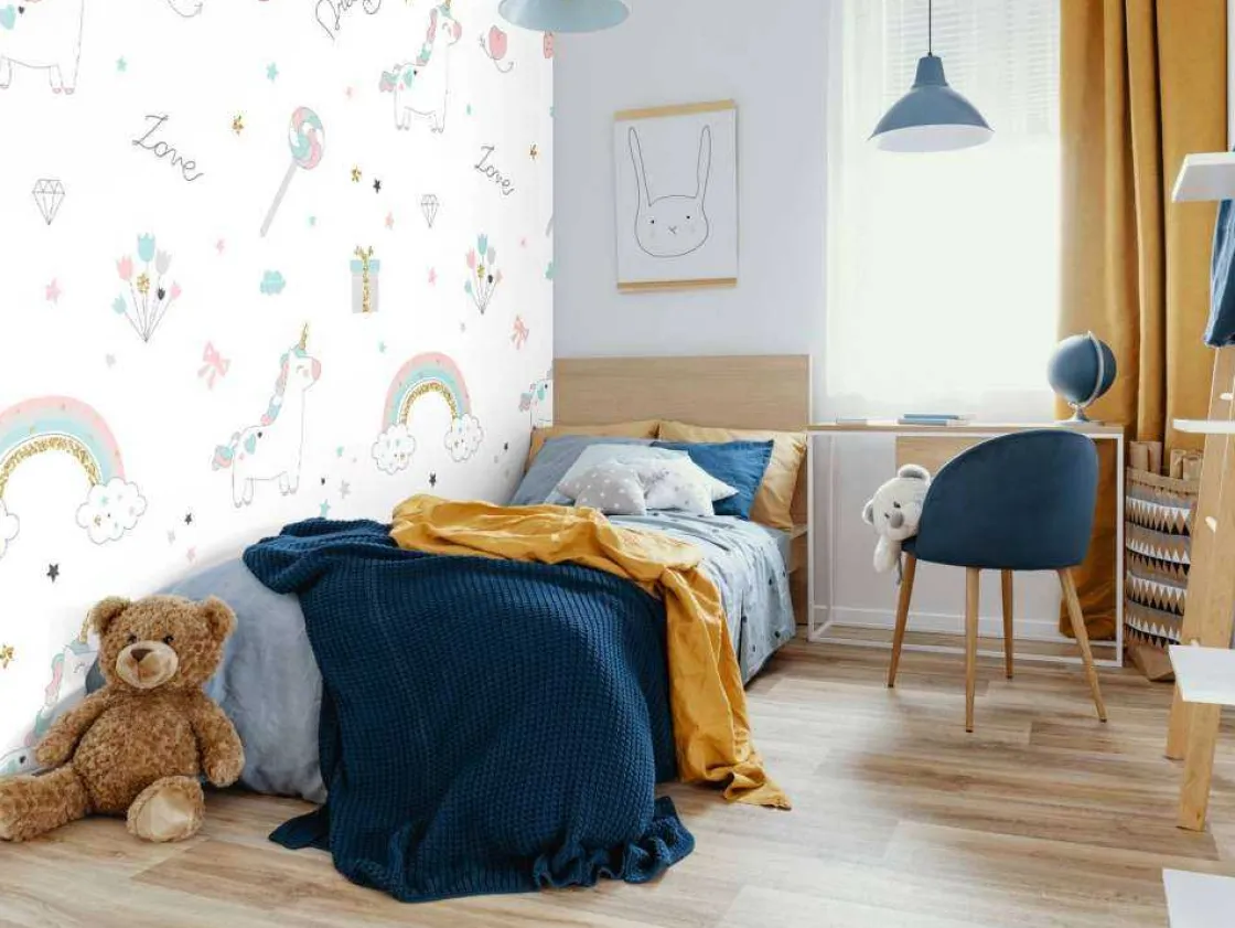 eenhoorns_regenbogen_en_g_5.webp Outlet Eenhoorns, regenbogen en glitters Kinderkamer | Dieren