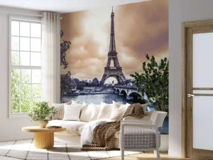 Hot Eiffeltoren met donker effect fotobehang Architectuur