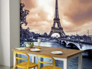 Hot Eiffeltoren met donker effect fotobehang Architectuur