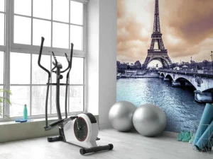 Hot Eiffeltoren met donker effect fotobehang Architectuur