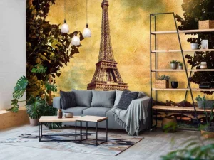 Online Eiffeltoren vintage design fotobehang Gang | Architectuur