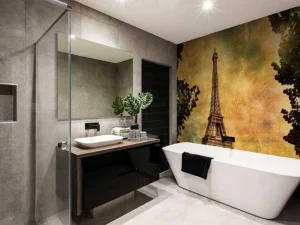Online Eiffeltoren vintage design fotobehang Gang | Architectuur