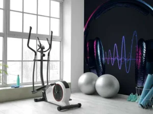 Discount Energieke koptelefoon fotobehang Tienerkamer