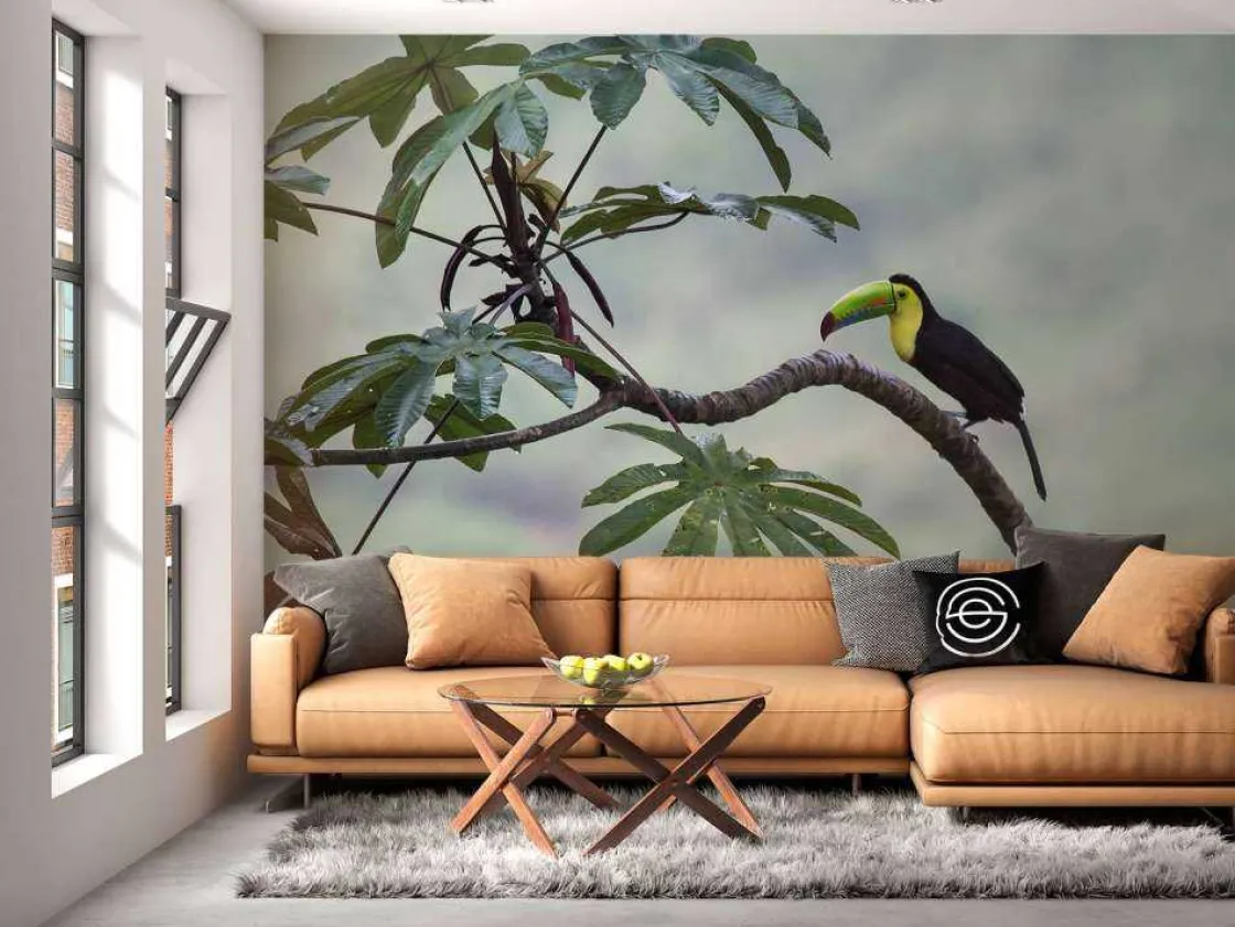 exotische_vogel_op_een_ta_2.webp Best Exotische vogel op een tak fotobehang Tienerkamer | Bloemen
