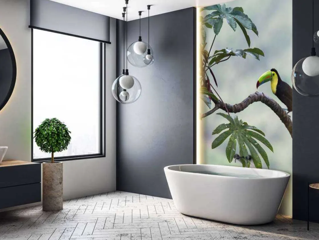 exotische_vogel_op_een_ta_7.webp Best Exotische vogel op een tak fotobehang Tienerkamer | Bloemen