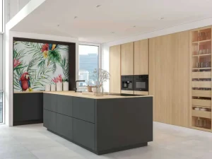 Outlet Exotische vogels print fotobehang Bloemen