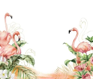 Fashion Flamingo design fotobehang Dieren
