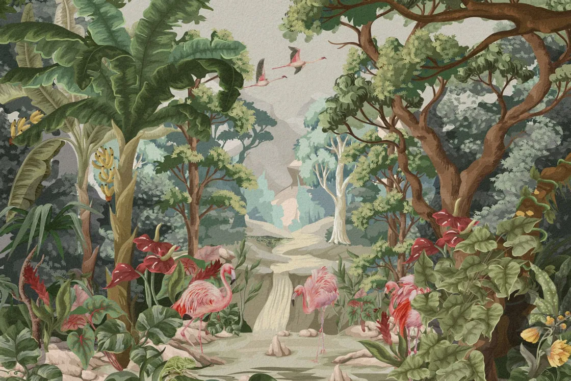 flamingo_paradise_0.webp Best Flamingo paradise Kinderkamer | Dieren