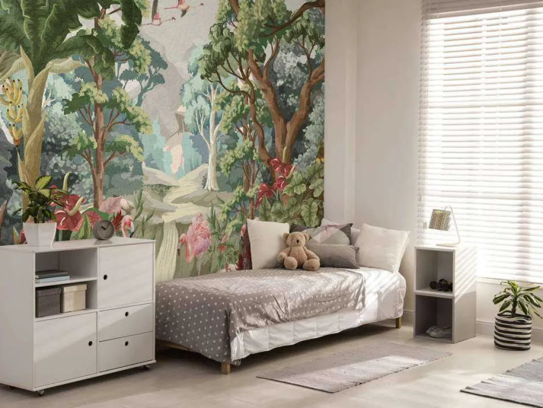 flamingo_paradise_4.webp Best Flamingo paradise Kinderkamer | Dieren
