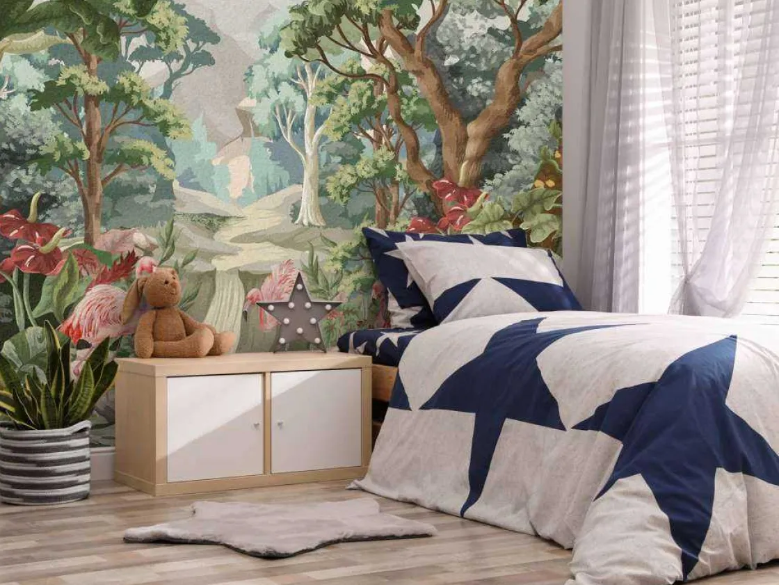 flamingo_paradise_6.webp Best Flamingo paradise Kinderkamer | Dieren