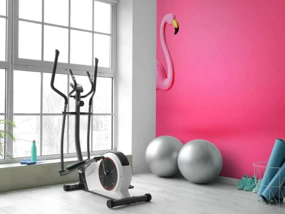 flamingo_van_kunstof_met__6.webp Outlet Flamingo van kunstof met een roze achtergrond fotobehang Tienerkamer | Dieren