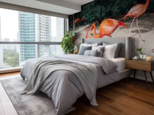 Outlet Flamingo's op een Caribisch eiland fotobehang Tienerkamer | Dieren