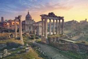 Fashion Forum Romanum in Rome fotobehang Architectuur