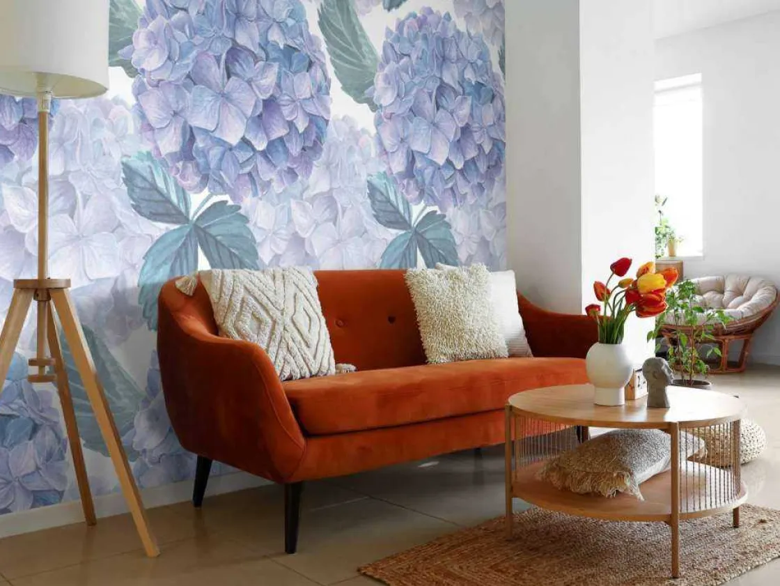 fotobehang__dauwdruppel_h_10.webp Discount Fotobehang - Dauwdruppel Hortensia's Bloemen