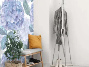 Discount Fotobehang - Dauwdruppel Hortensia's Bloemen