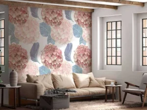 Outlet Fotobehang - Herfst Hortensia Harmonie Bloemen