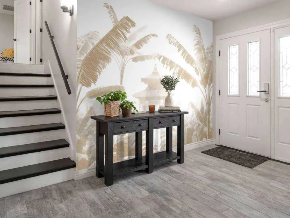 fotobehang__mistige_tempe_4.webp New Fotobehang - Mistige Tempeltuin, taupe Landschappen