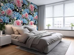 Best Fotobehang - Nachtelijke Rozen Wals Bloemen