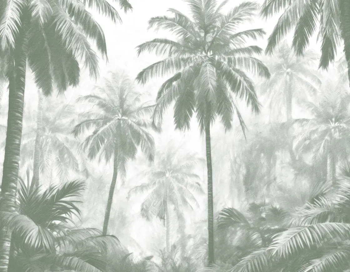 fotobehang__nevelige_palm_0-1.webp Outlet Fotobehang - Nevelige Palmwoud, groen Landschappen