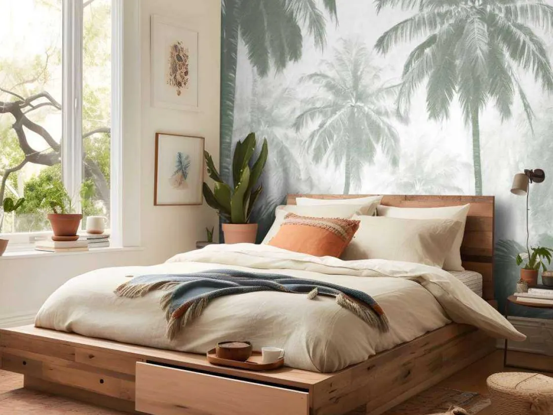 fotobehang__nevelige_palm_10-1.webp Outlet Fotobehang - Nevelige Palmwoud, groen Landschappen