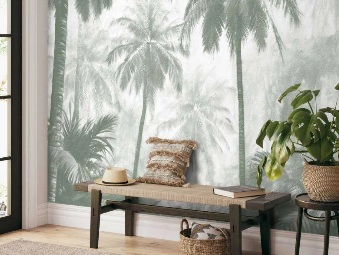 fotobehang__nevelige_palm_4-1.webp Outlet Fotobehang - Nevelige Palmwoud, groen Landschappen
