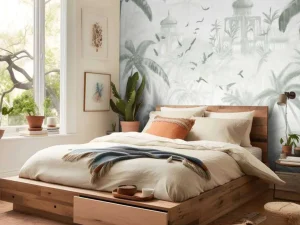 Discount Fotobehang - Oosterse Tuin bij Dageraad, groen Landschappen