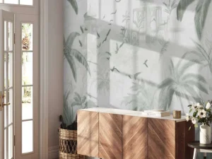 Discount Fotobehang - Oosterse Tuin bij Dageraad, groen Landschappen