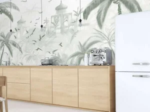 Discount Fotobehang - Oosterse Tuin bij Dageraad, groen Landschappen
