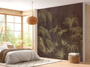 Clearance Fotobehang - Schaduwspel Palmbladeren Kinderkamer | Natuur