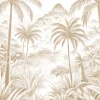 Outlet Fotobehang - Tropische Bergoase, taupe Landschappen