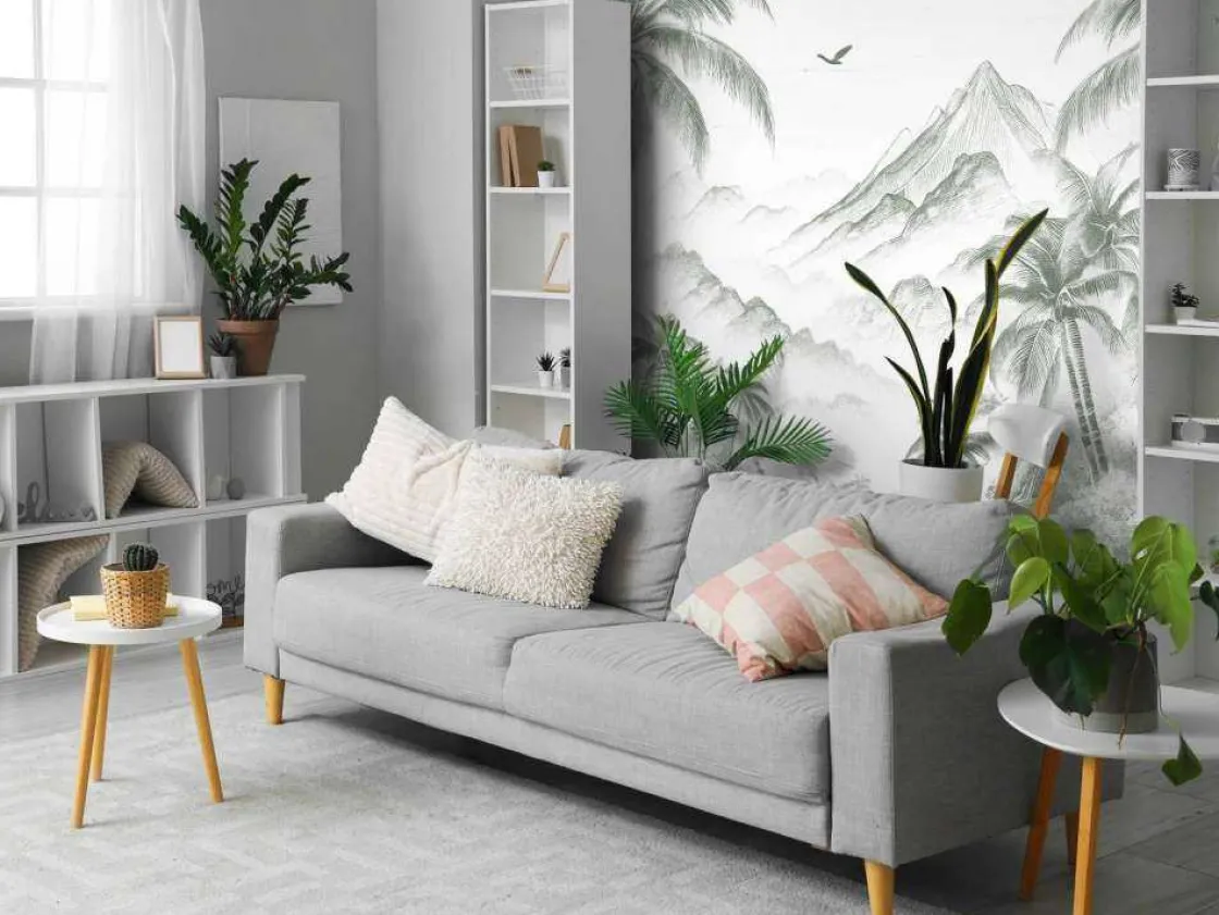 fotobehang__vredige_palmb_2-1.webp Hot Fotobehang - Vredige Palmbaai, groen Landschappen