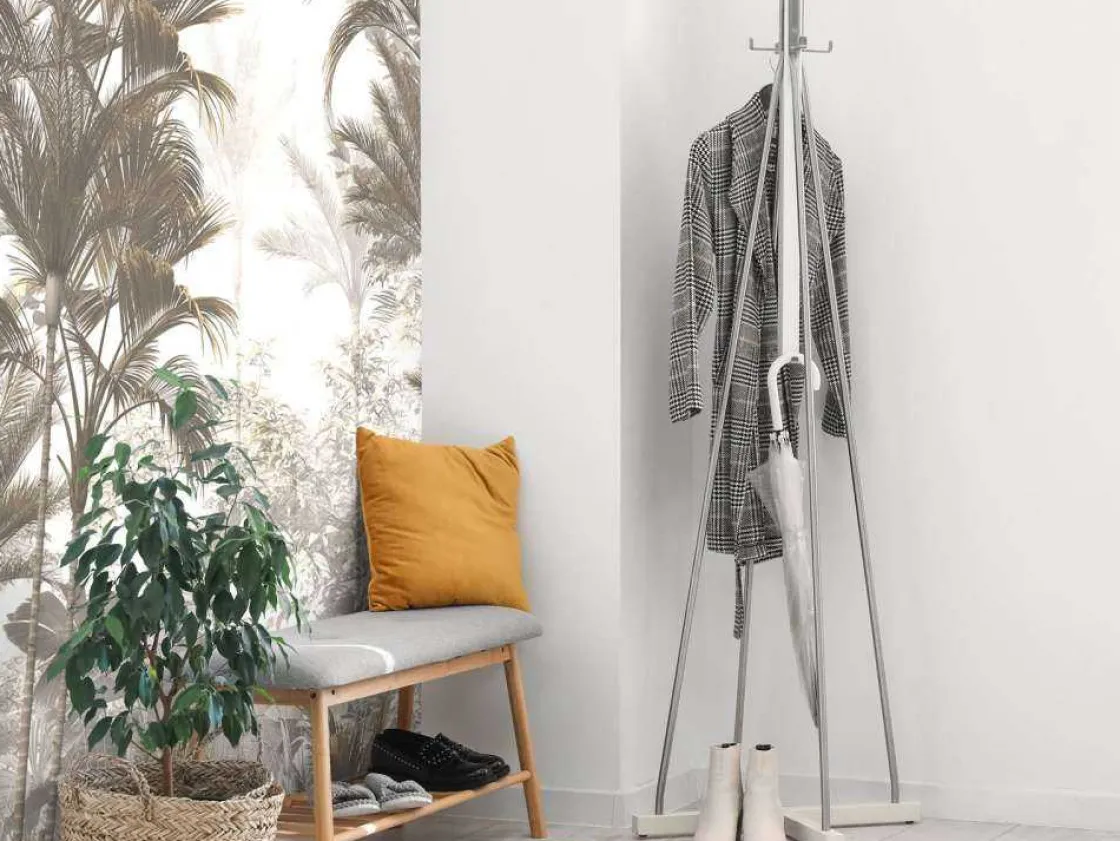 fotobehang__zonlicht_door_4.webp Hot Fotobehang - Zonlicht door Palmen Kinderkamer | Natuur