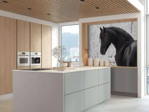 Outlet Fries Paard in de sneeuw fotobehang Kinderkamer | Dieren