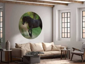 New Fries Paard op een Zandweg fotobehang Dieren